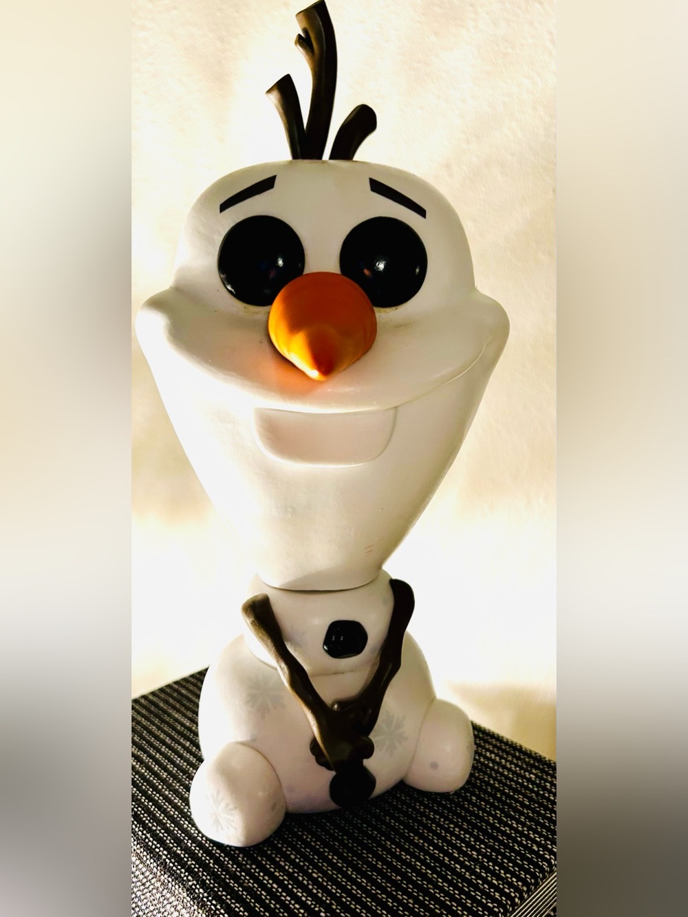 Funko White Olaf Figure with Orange Nose and Black Eyes